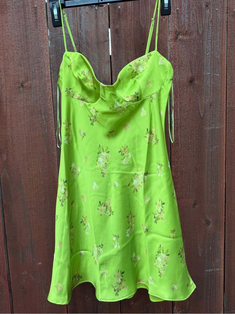 Zara Floral Satin Mini Dress (M)